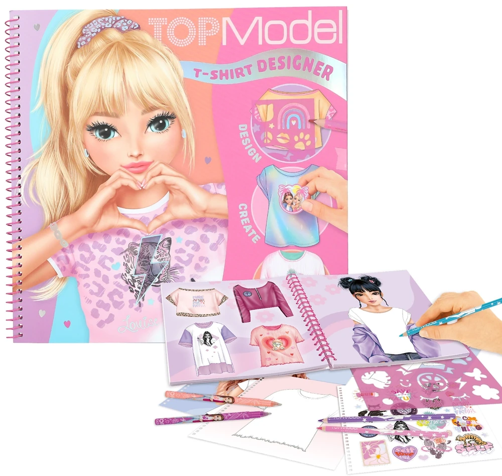 Top Model TOPModel - Marškinėlių dizainerio spalvinimo knygelė (413585)