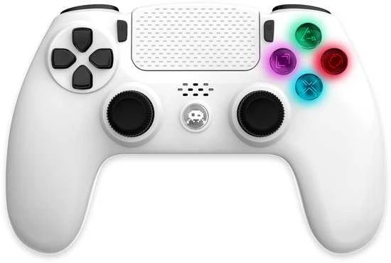 Freaks And Geeks - belaidis PS4 valdiklis su 3,5 mm lizdu - LED - Baltas