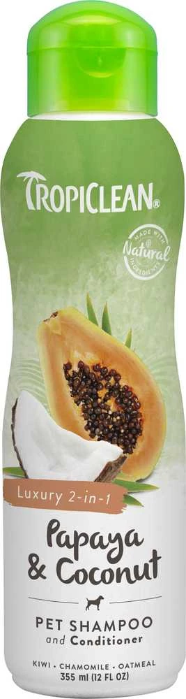 Tropiclean Papaya & Coconut 2 in 1 šampūnas 355 ml