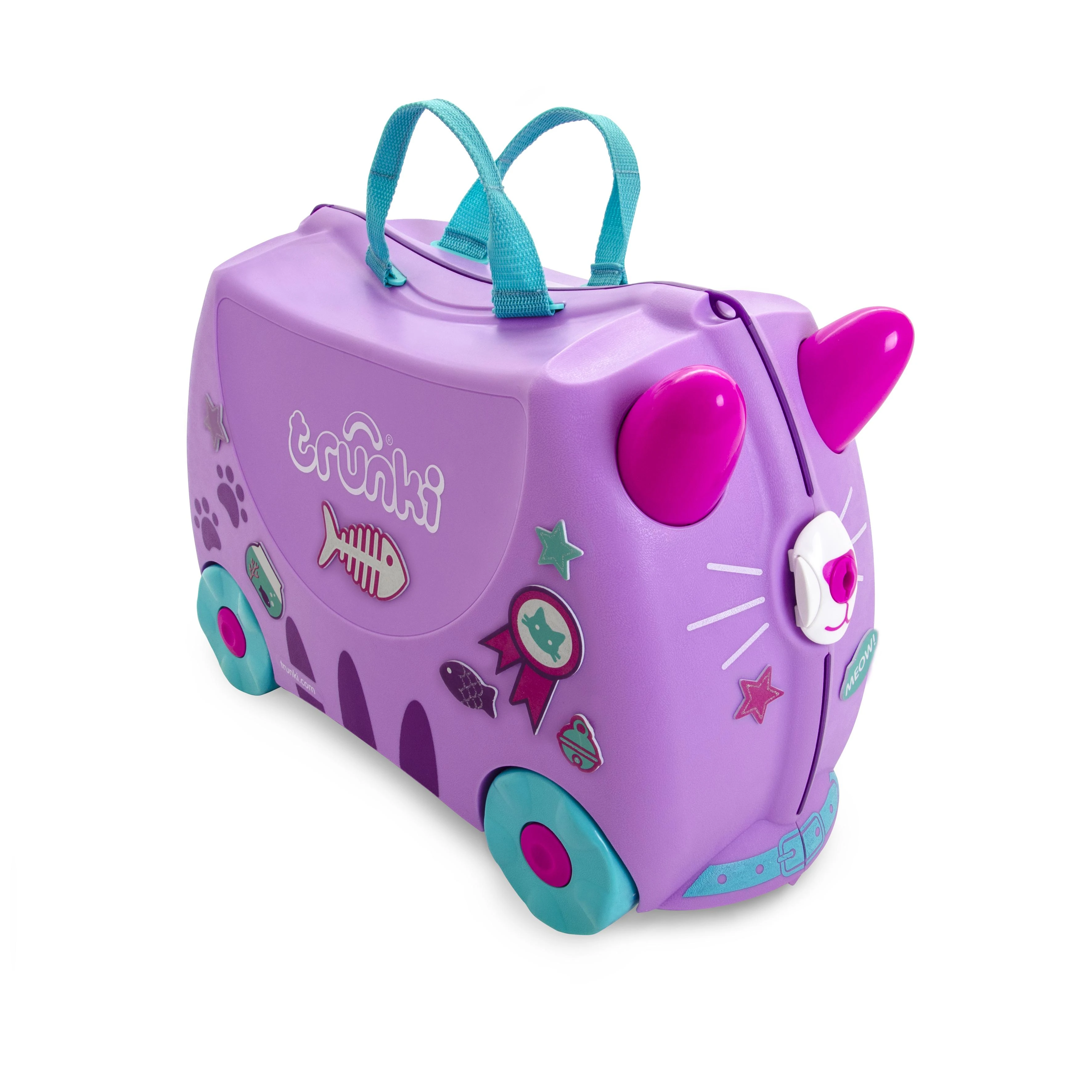 Trunki kelioninis lagaminas su ratukais vaikams | Kačiukas Cassie aprašymas - Prekės nuotrauka