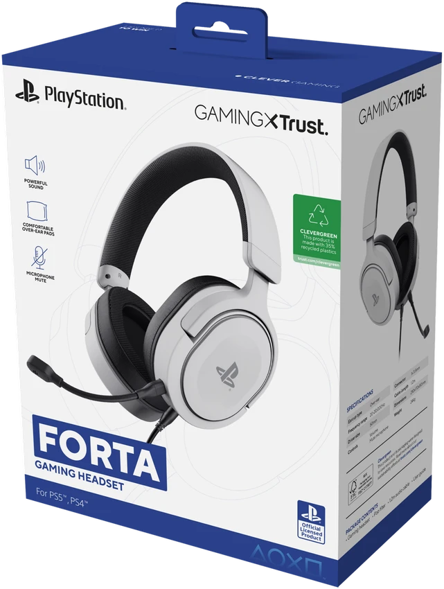 Trust GXT498W FORTA Baltos laidinės ausinės PS5