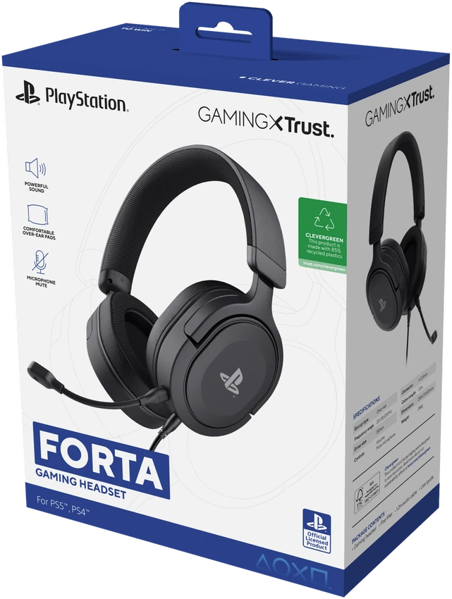 Trust GXT498 FORTA juodos laidinės ausinės PS5