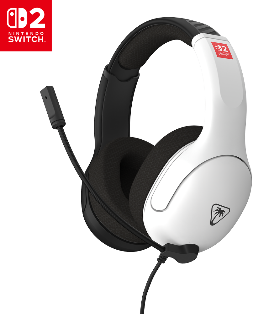 „Turtle Beach“ ausinės su mikrofonu „Airlite Fit Nintendo Switch 2“, juodos/baltos