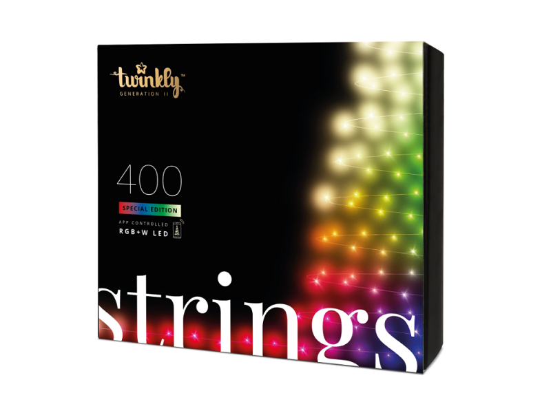 Kalėdinė išmanioji lempučių girlianda Twinkly Strings 400L 5mm RGBW