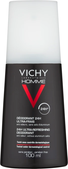 Vichy Homme Dezodorantas Ultra Frais 24 Hour gaivinantis antiperspirantas vyrams, 100 ml