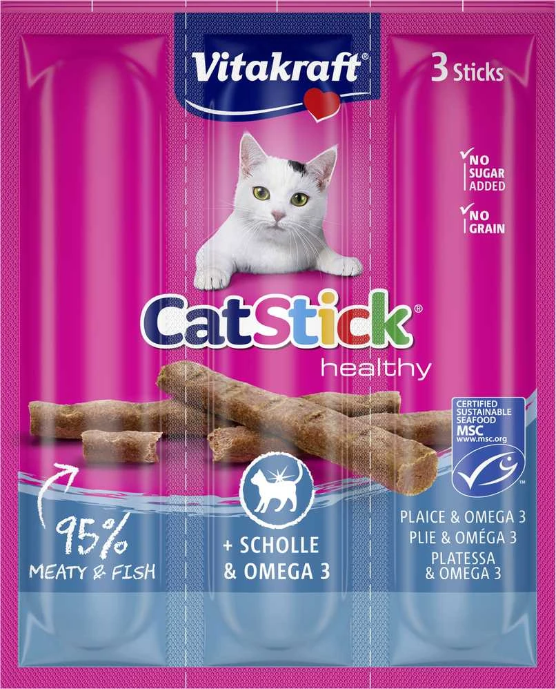 Kačių Skanėstai - Vitakraft Mini su menkėmis ir Omega-3 - 3 vnt