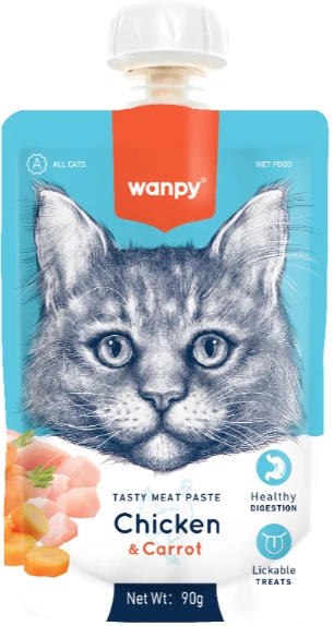 wanpy - Wanpy skanus kačių mėsos paštetas - vištiena ir morkos 90g - 90g