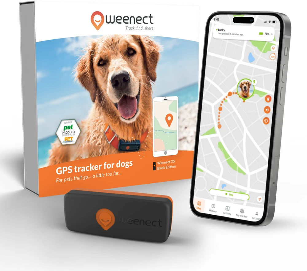GPS sekiklis šunims - Weenect XS (Juodas leidimas 2023)