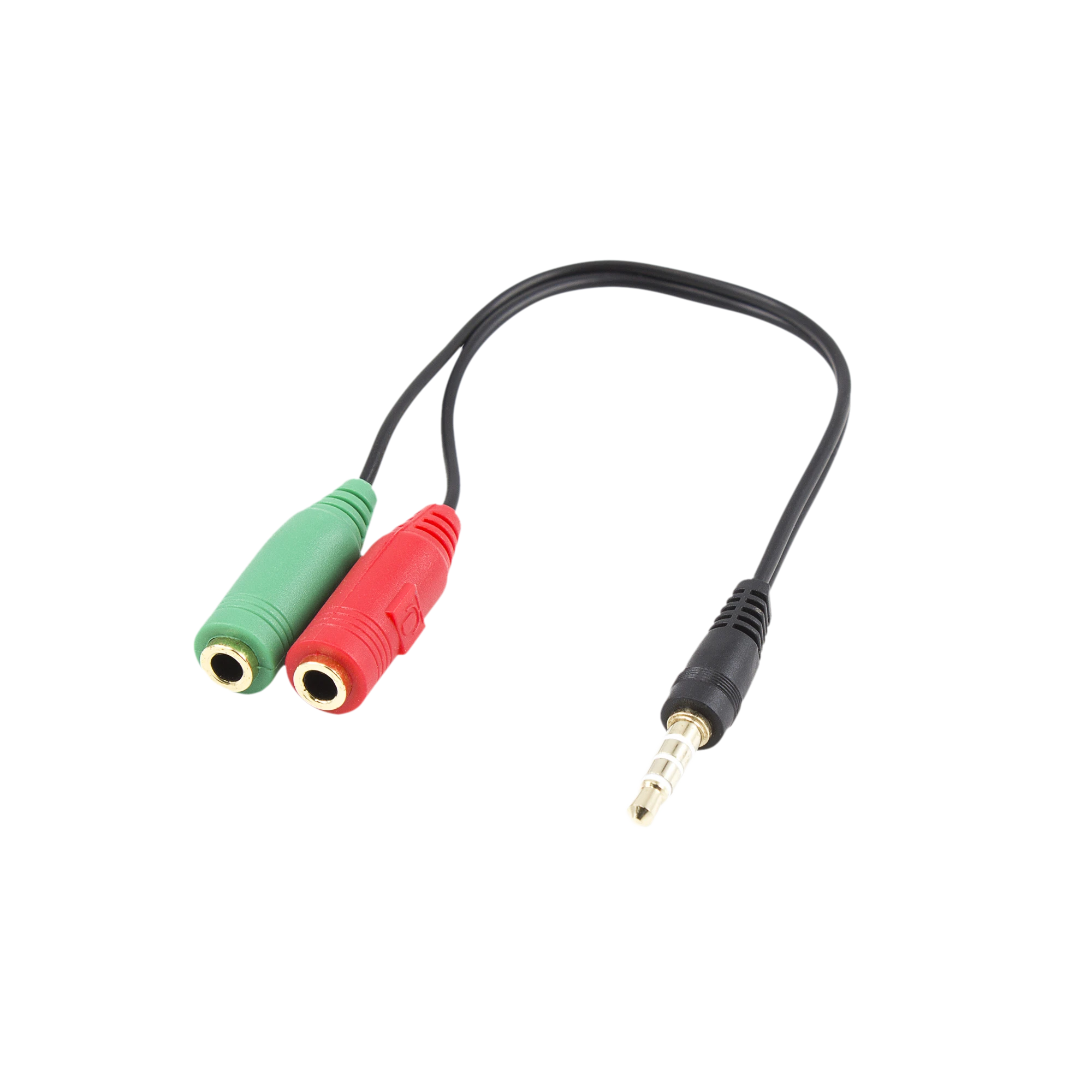 White Shark kabelis 3,5mm x2 F. 3Pin - 3,5mm M. 4Pin 0,2M