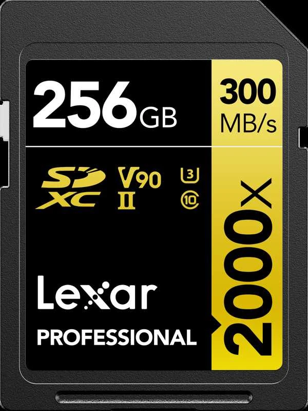 Atminties kortelė LEXAR PRO 2000X SDHC / SDXC UHS-II U3(V90) R300 / W260 (be kortelių skaitytuvo) 256 GB