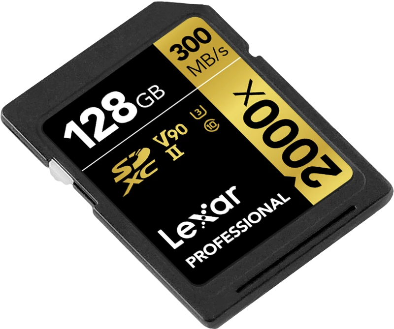 Atminties kortelė LEXAR PRO 2000X SDHC / SDXC UHS-II U3(V90) R300 / W260 (be kortelių tvarkytuvo) 128 GB