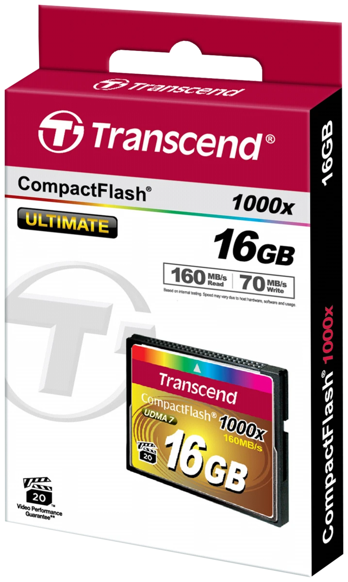 Atminties kortelė Transcend Compact Flash 16GB 1000x