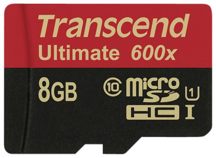 Atminties kortelė TRANSCEND 8GB Micro SDHC Class10 U1 MLC 600x