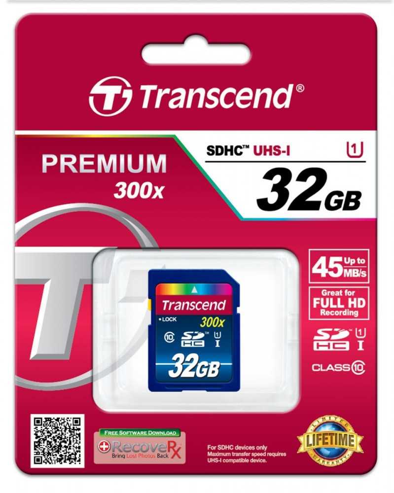 Atminties kortelė Transcend SDHC 32GB 10 klasės UHS-I 300x Premium