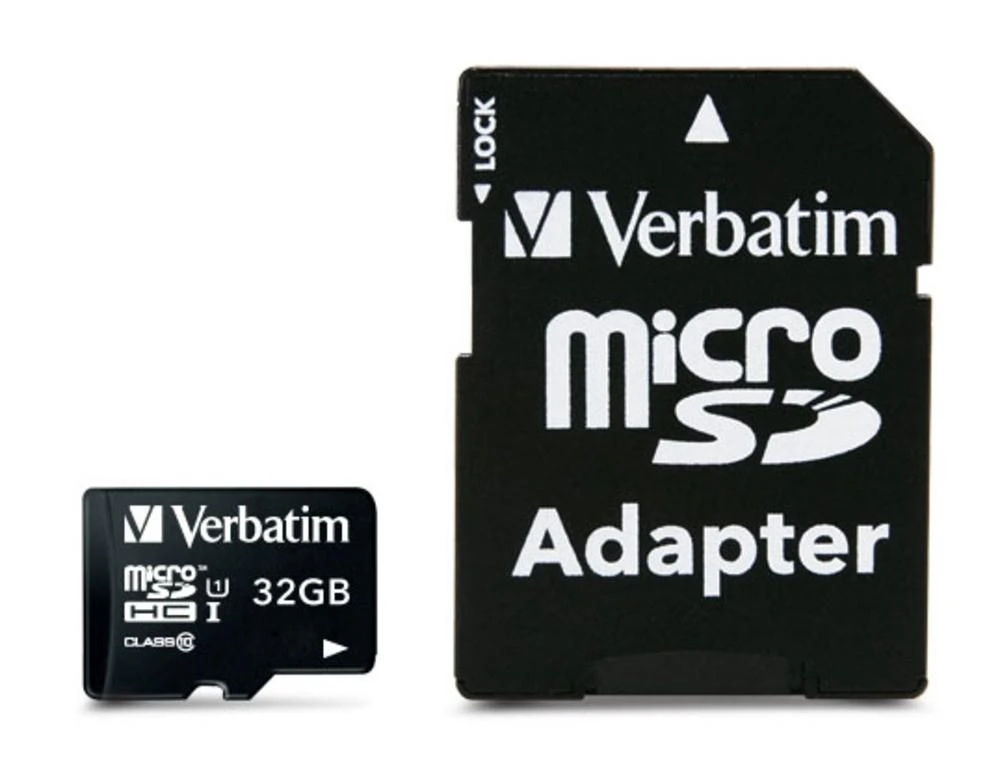 Micro SDHC atminties kortelė Verbatim 32GB, su adapteriu / V44083