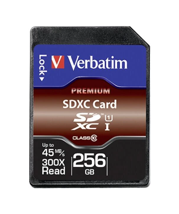 Atminties kortelė Verbatim Premium 256GB, 300x, SDXC UHS-I / V44026