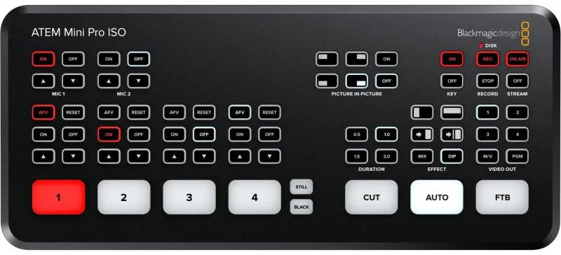 Blackmagic Design ATEM Mini Pro ISO HDMI tiesioginio srauto perjungiklis