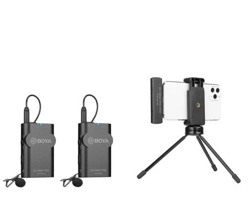„BOYA BY-WM4 Pro-K4“, bevielio mikrofono sistema, skirta „iOS“ įrenginiams, 2,4 GHz, juoda / BOYA10162