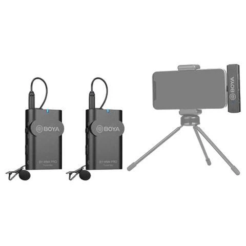 „BOYA BY-WM4 Pro-K4“, bevielio mikrofono sistema, skirta „iOS“ įrenginiams, 2,4 GHz, juoda / BOYA10162