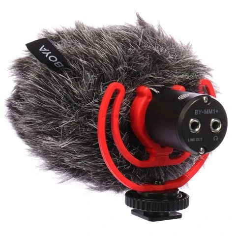 Boya universalus kompaktiškas mikrofonas BY-MM1+/ Super-cardioid Condenser Shotgun Microphone