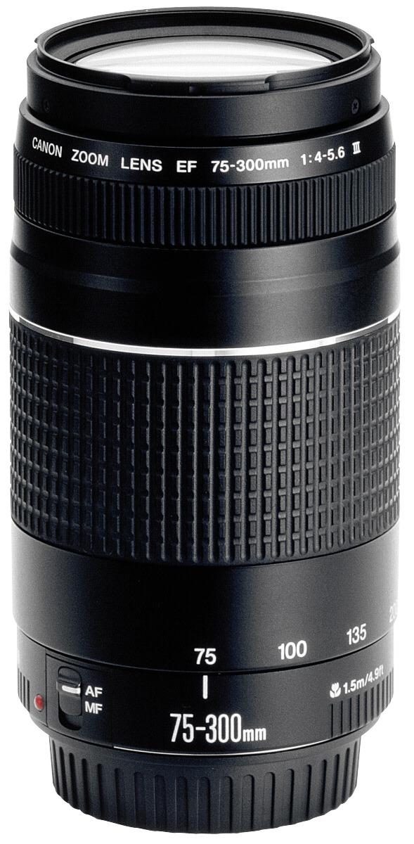 „Canon“ 75–300 mm f/4,0–5,6 EF DC III objektyvas