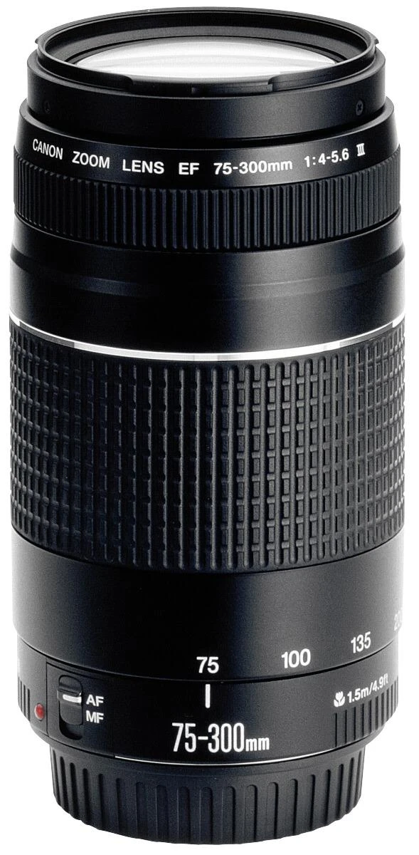 „Canon“ 75–300 mm f/4,0–5,6 EF DC III objektyvas