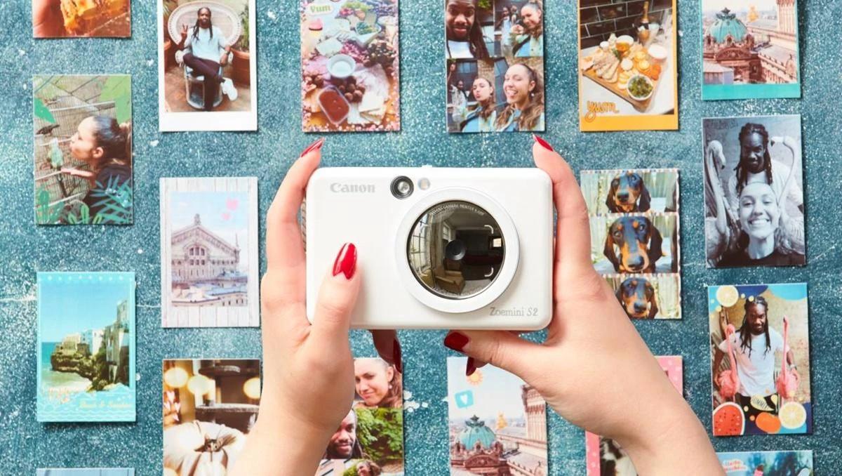 Canon Zoemini S2 mažų nuotraukų spausdintuvas ir fotoaparatas, Rausvo aukso