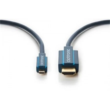 Clicktronic 70328 Micro-HDMI™ adapterio laidas su eternetu, 2m
