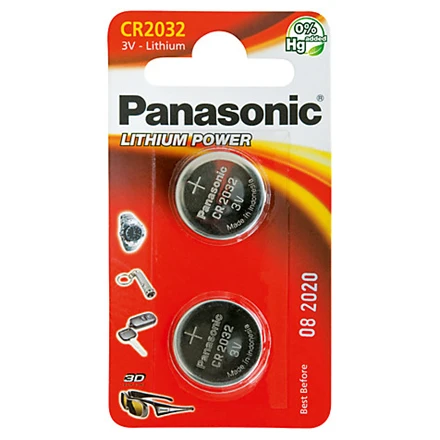 1x2 Panasonic CR 2032 Lithium Power aprašymas - Prekės nuotrauka