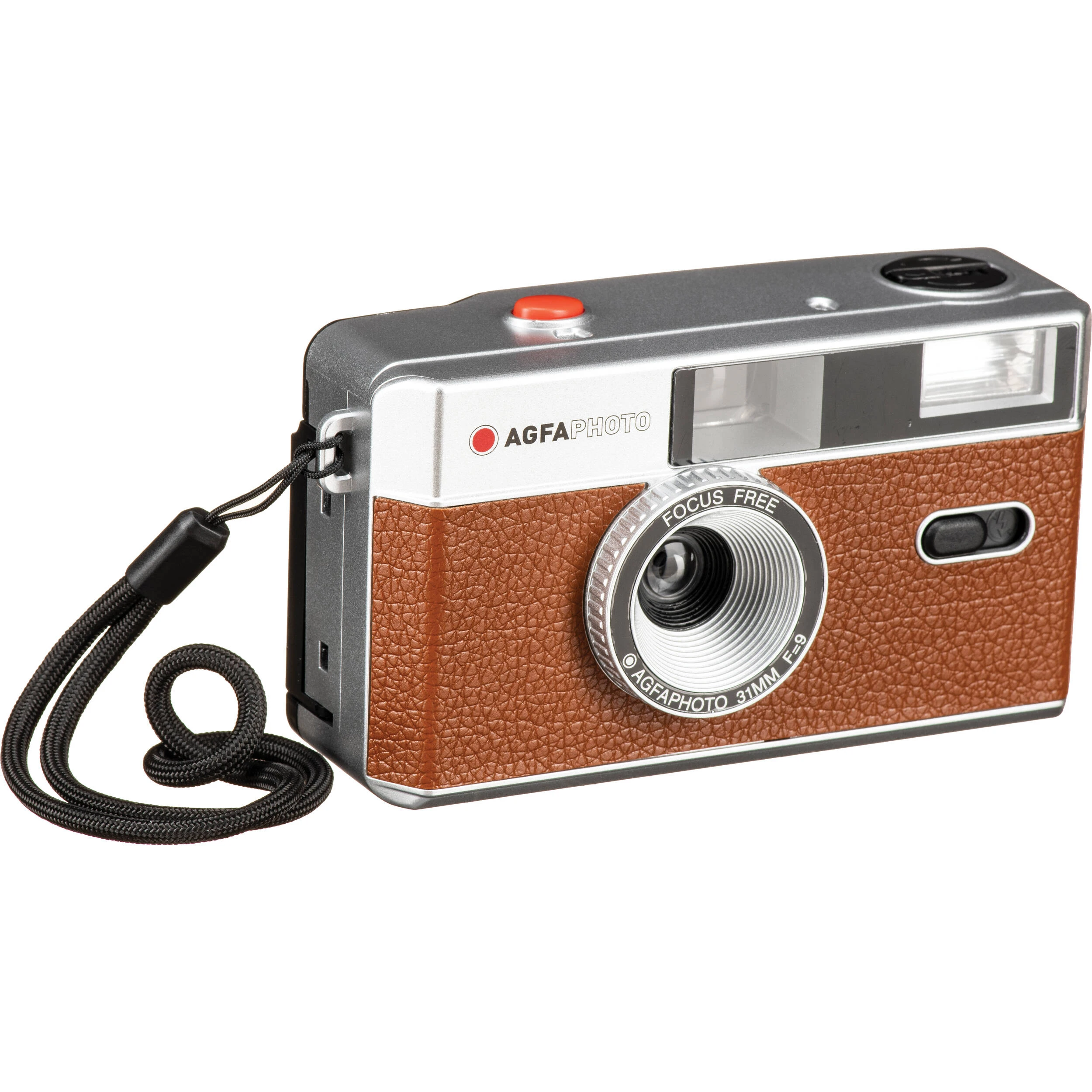 AGFAPHOTO daugkartinio naudojimo fotoaparatas 35 mm RUDAS aprašymas - Prekės nuotrauka