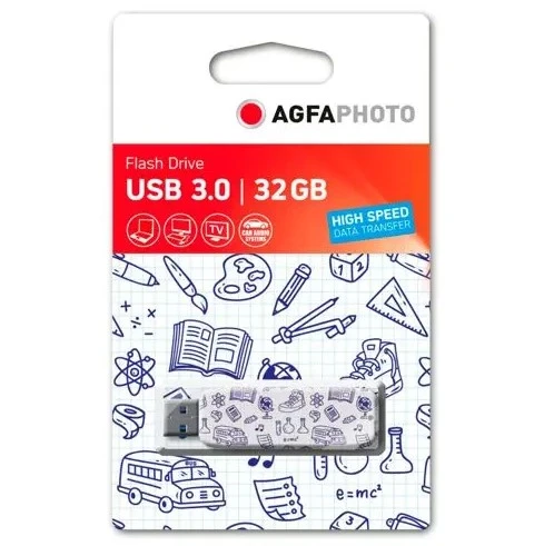 AgfaPhoto USB 3.0 Gen 1 32GB Motiv Schule aprašymas - Prekės nuotrauka