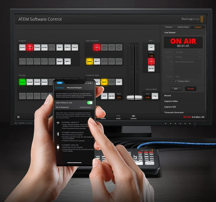 Blackmagic Design „Blackmagic ATEM Mini Pro“ HDMI tiesioginio srauto perjungiklis aprašymas - Prekės nuotrauka