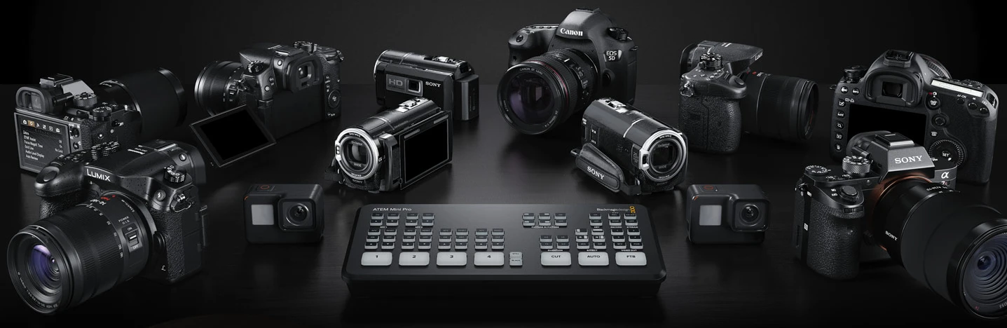 Blackmagic Design „Blackmagic ATEM Mini Pro“ HDMI tiesioginio srauto perjungiklis aprašymas - Prekės nuotrauka