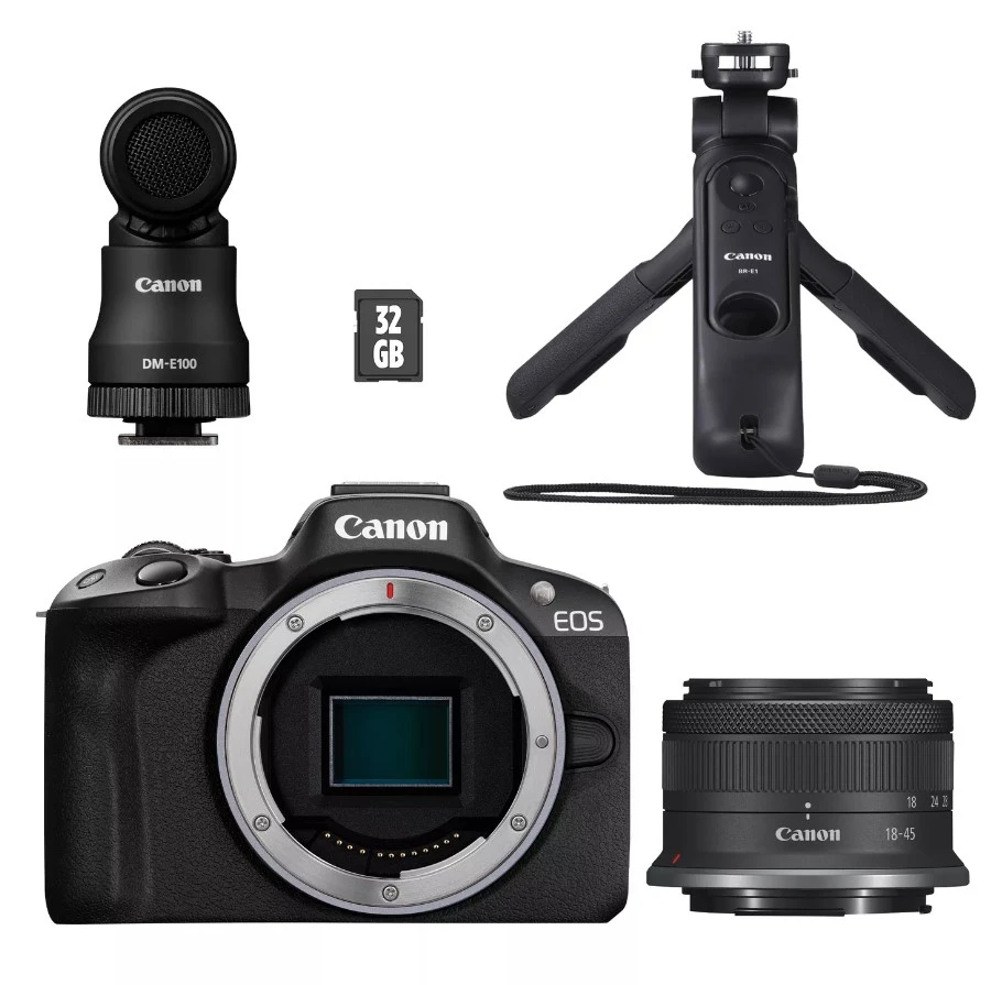 Canon | EOS R50 + RF-S 18-45mm CREATOR KIT (SIP) | Megapixel 24.2 MP | Image stabilizer | ISO sensitivity (max) 32000 | Ekranas diagonal 2.95 