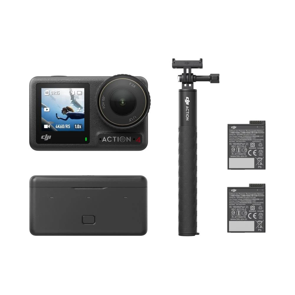 DJI Osmo Action 4 Adventure Combo aprašymas - Prekės nuotrauka