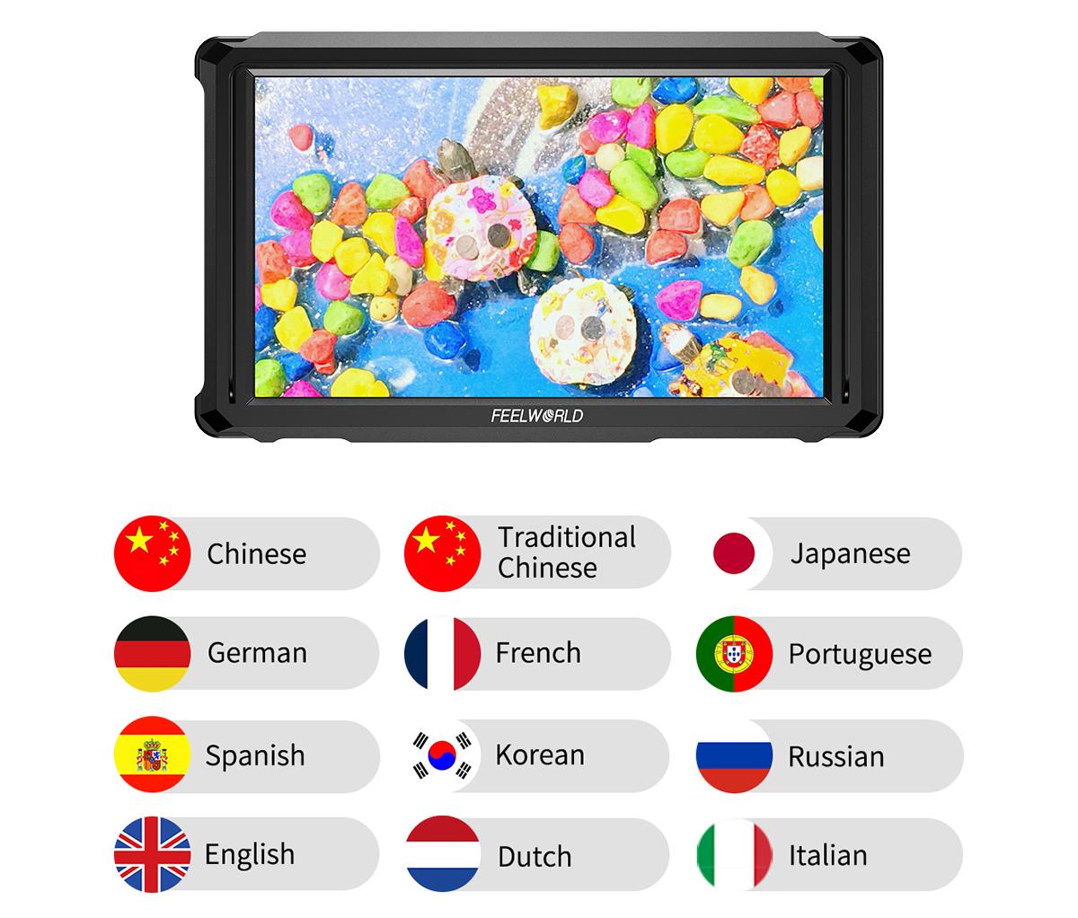 Feelworld FW568 PRO 6" HDMI monitorius with 1200nits brightness aprašymas - Prekės nuotrauka