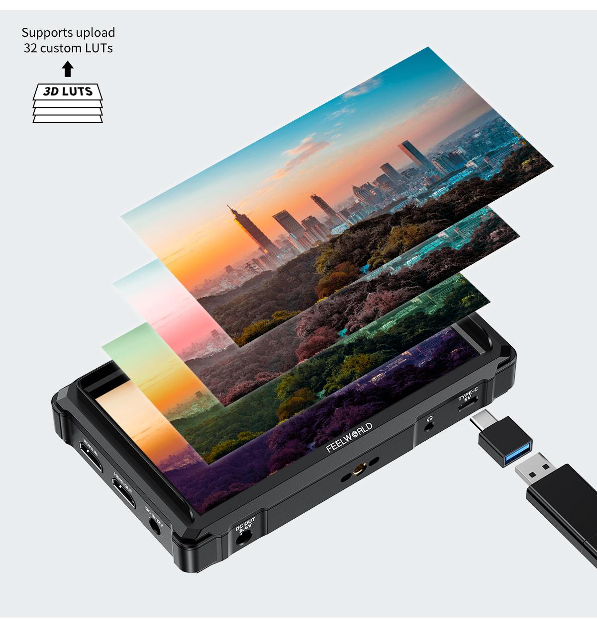 Feelworld FW568 PRO 6" HDMI monitorius with 1200nits brightness aprašymas - Prekės nuotrauka