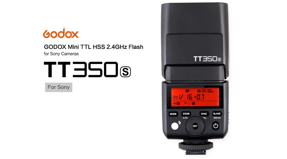 Godox TT350 speedlite, skirta Sony aprašymas - Prekės nuotrauka