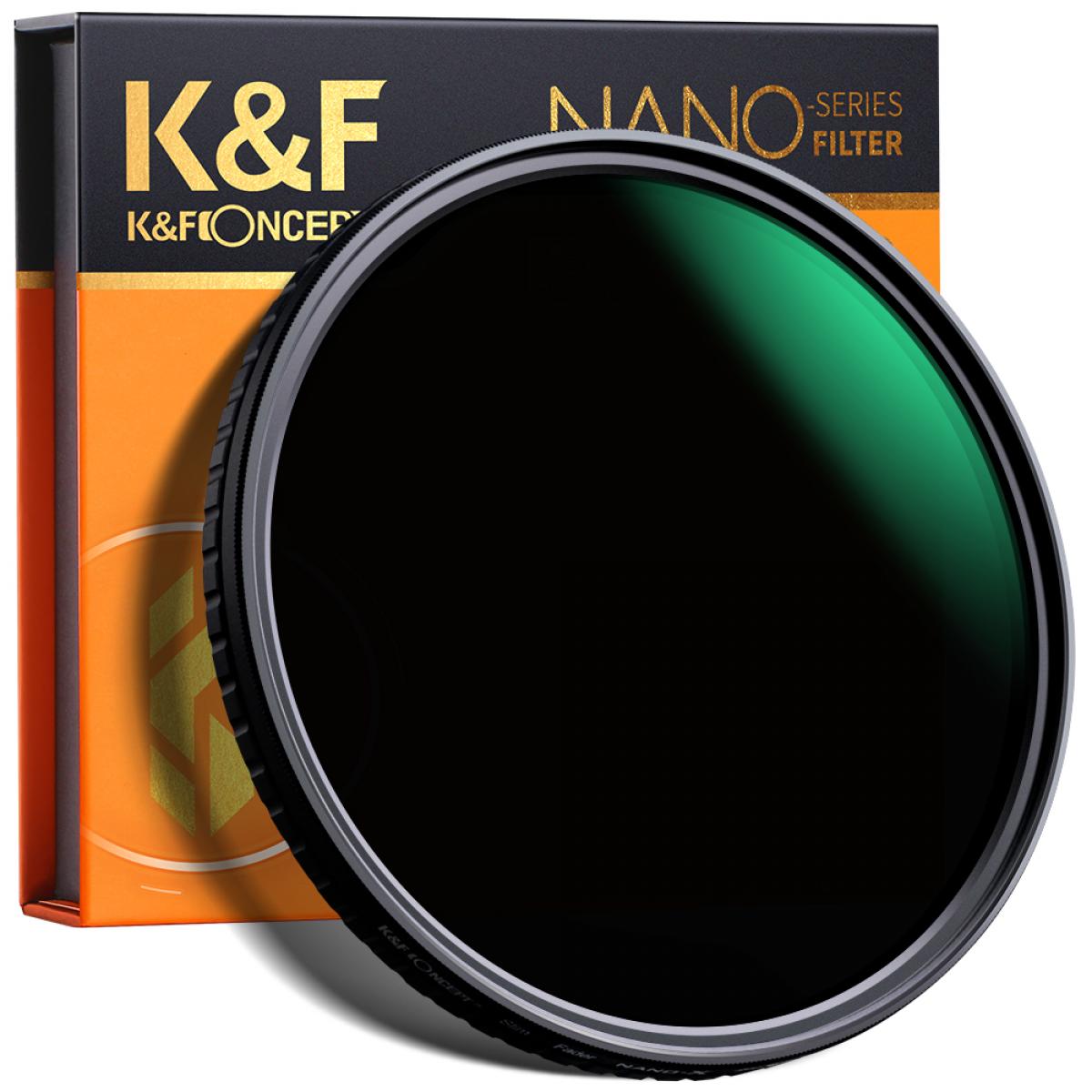 Kf Concept K&F Concept 77mm Nano-X Variable/Fader ND Filter, ND8-ND128 aprašymas - Prekės nuotrauka