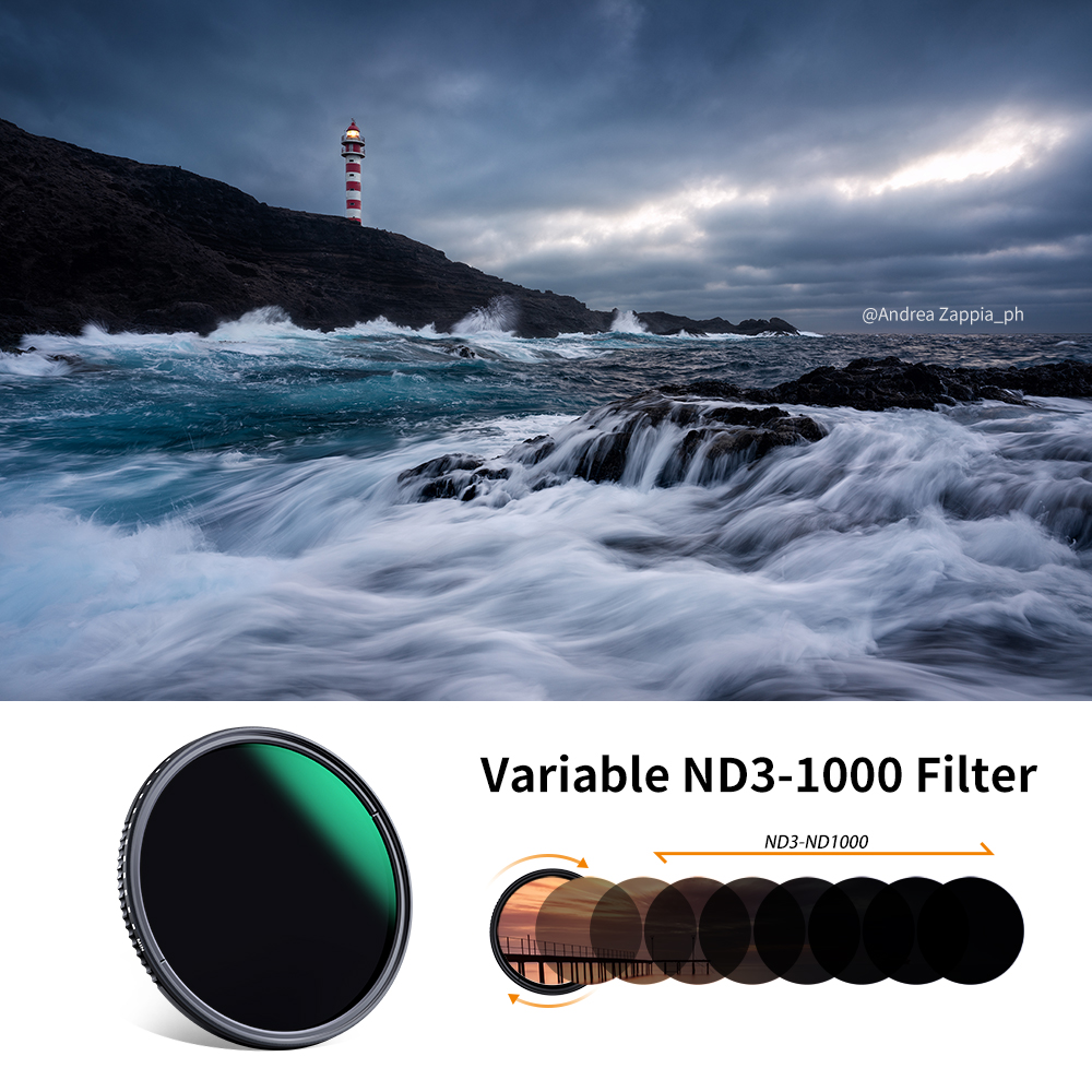 Kf Concept K&F Concept 77mm, ND3-1000, ultra-thin variable ND, Atsparus vandeniui, Žalias coated aprašymas - Prekės nuotrauka