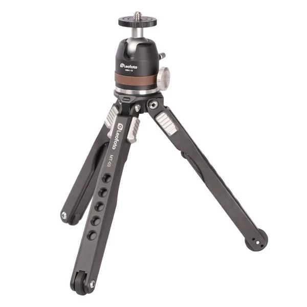 Leofoto MT-03+MBH-19 Spider Folding Table Mini Tripod & Ballhead w/Bag aprašymas - Prekės nuotrauka