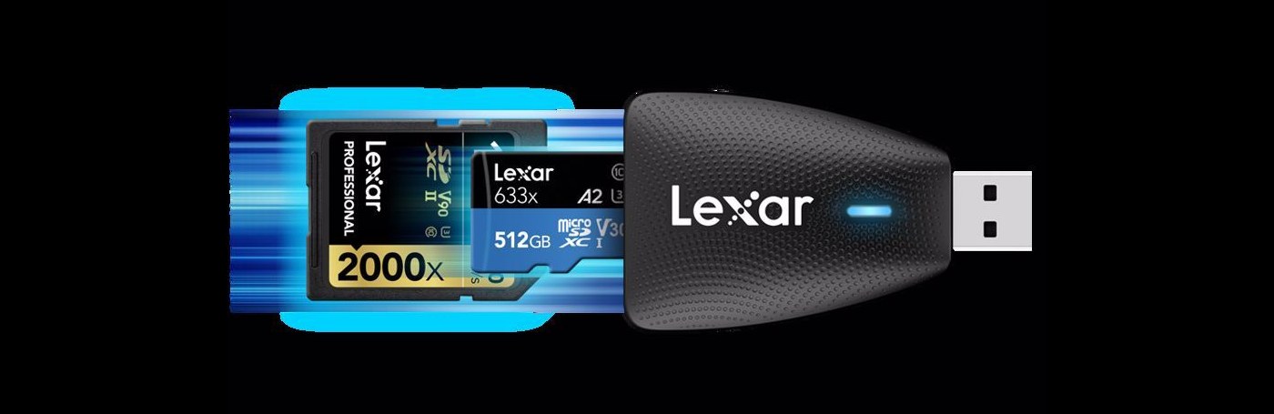 Lexar kortelių skaitytuvas Prof 2-in-1 SD / MicroSD (USB 3.1) aprašymas - Prekės nuotrauka