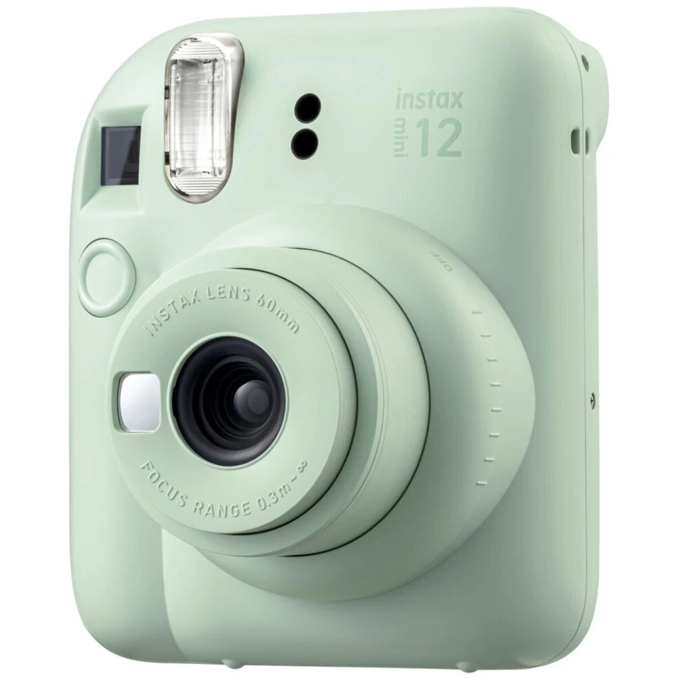 Fujifilm Momentinis fotoaparatas instax mini 12 MINT Žalias+instax mini glossy (10pl) aprašymas - Prekės nuotrauka