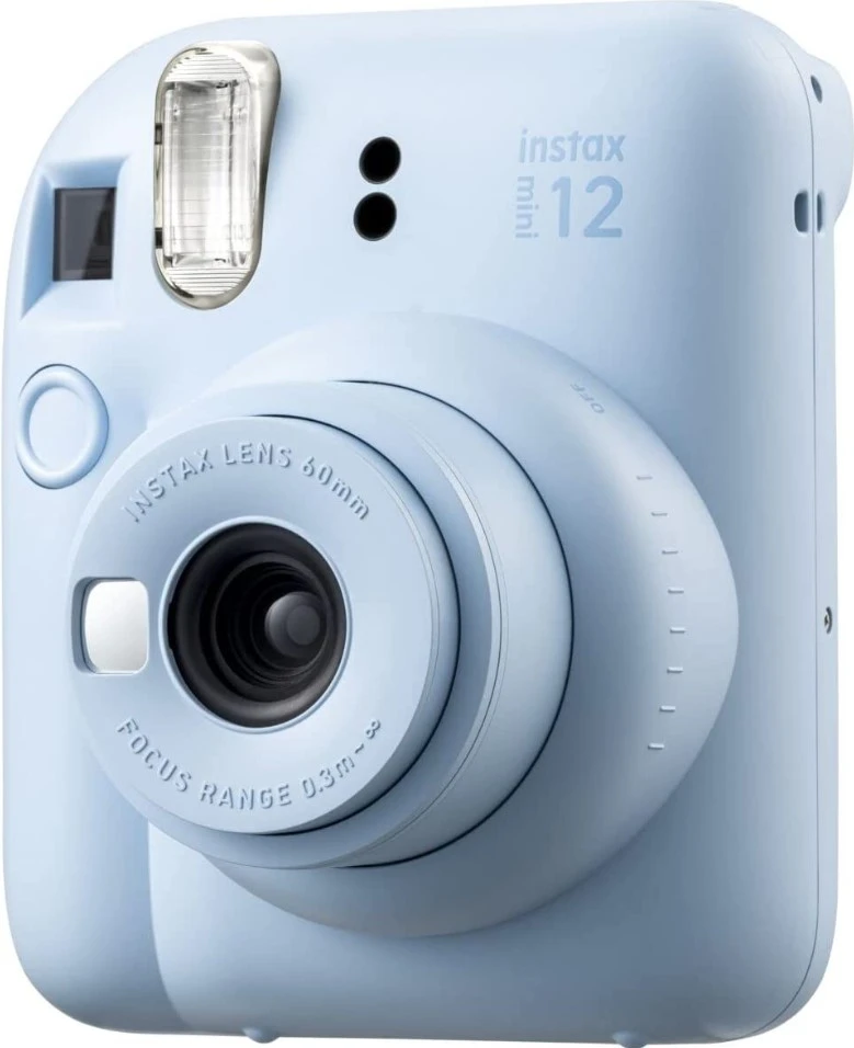Fujifilm Momentinis fotoaparatas instax mini 12 PASTEL Mėlynas+instax mini glossy (10pl)+originalus dėklas aprašymas - Prekės nuotrauka