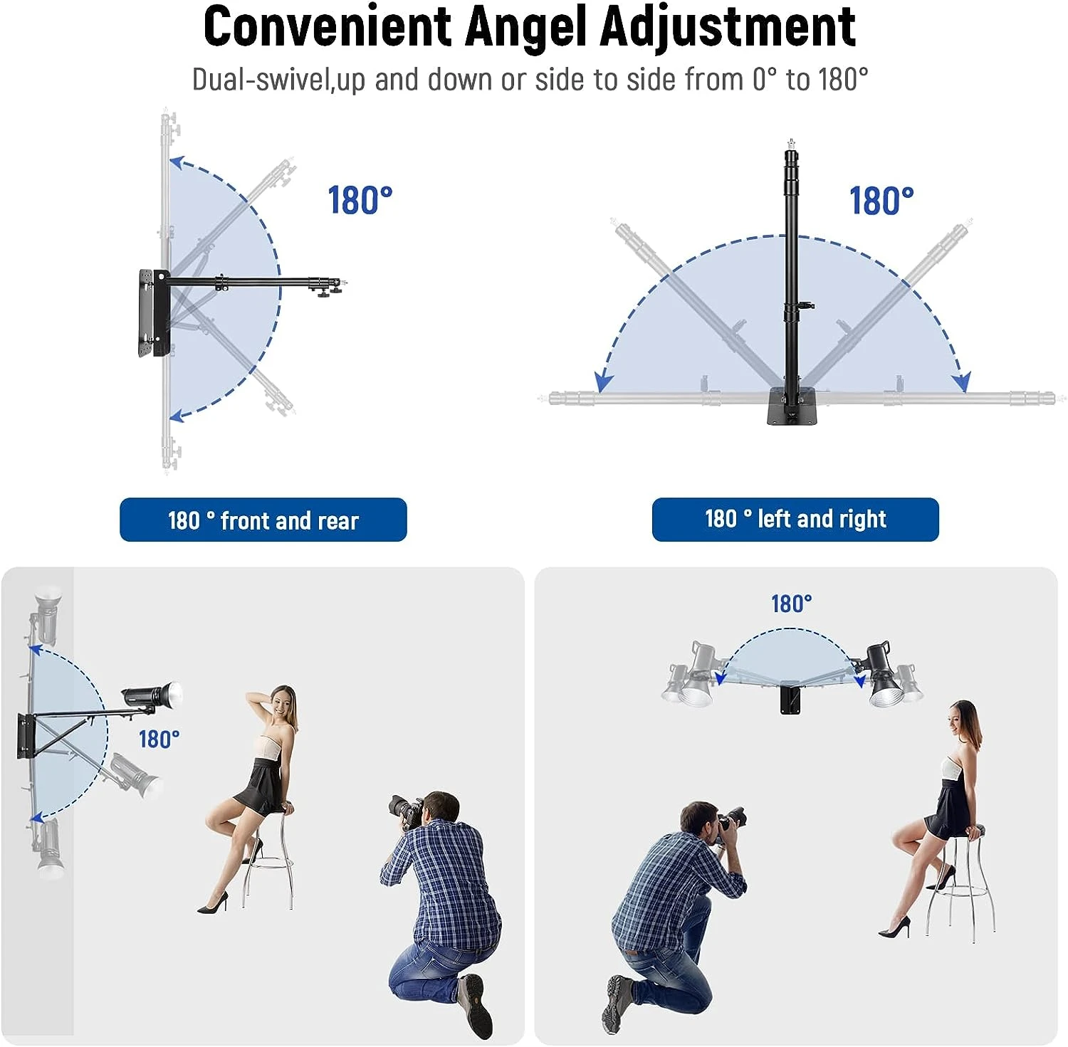 Neewer WALL MOUNTING BOOM ARM WB-1250-1 Juodas 10089707 aprašymas - Prekės nuotrauka