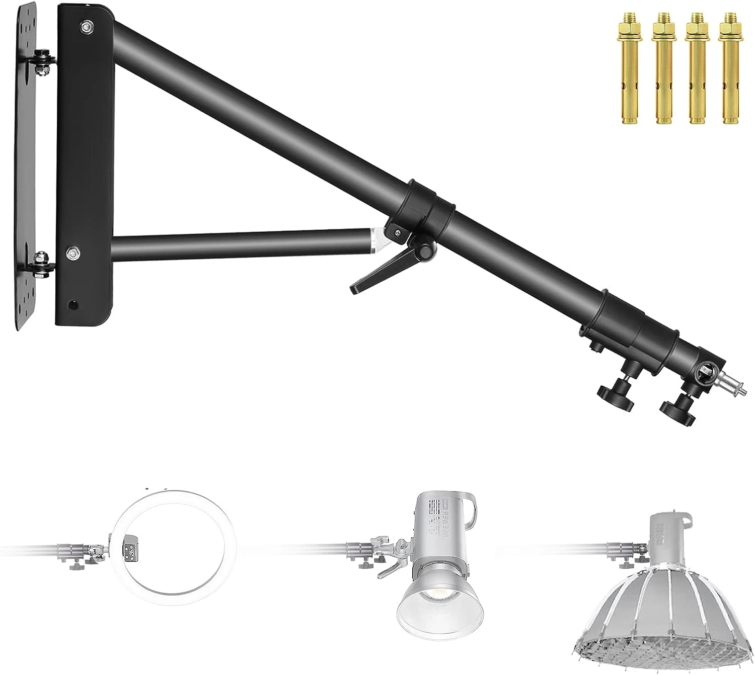 Neewer WALL MOUNTING BOOM ARM WB-1250-1 Juodas 10089707 aprašymas - Prekės nuotrauka