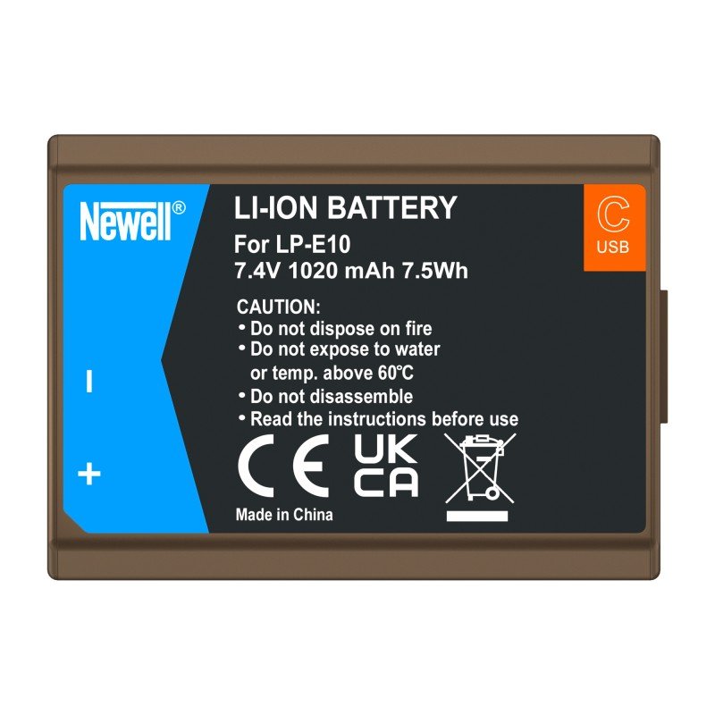 Newell baterija Canon LP-E10 USB-C aprašymas - Prekės nuotrauka