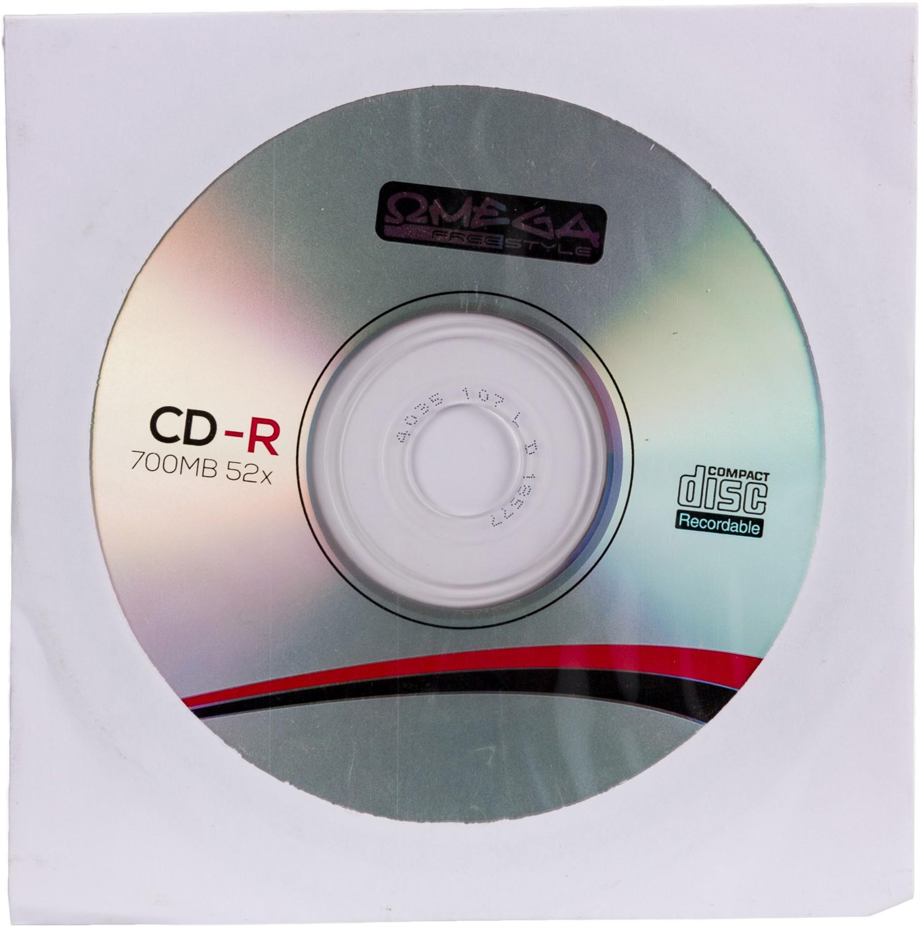 Omega Freestyle CD-R 700MB 52x envelope aprašymas - Prekės nuotrauka
