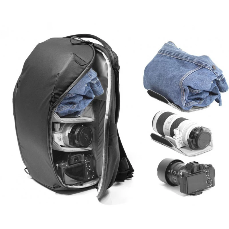 Peak Design Everyday kuprinė Zip V2 15L, juoda aprašymas - Prekės nuotrauka