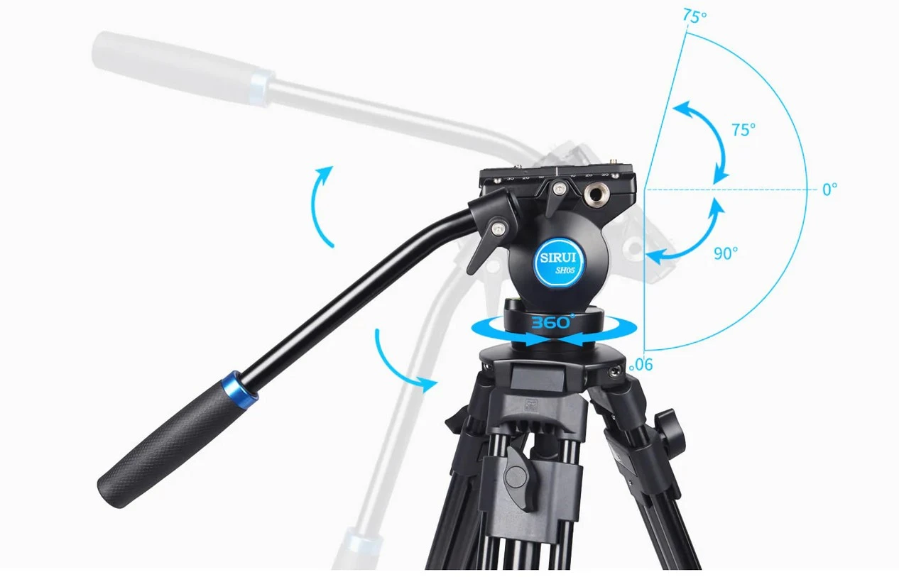 SIRUI VIDEO TRIPOD SH-05 aprašymas - Prekės nuotrauka